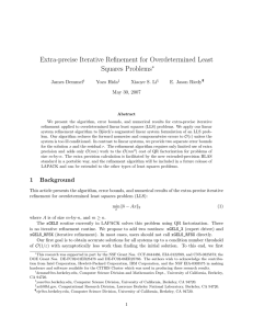 Extra-precise Iterative Refinement for Overdetermined Least Squares Problems ∗ James Demmel