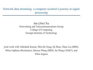 Network data streaming: a computer scientist’s journey in signal processing