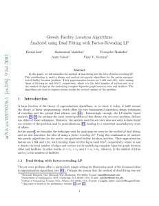 Greedy Facility Location Algorithms Analyzed using Dual Fitting with Factor-Revealing LP