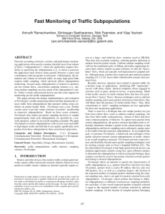 Fast Monitoring of Traffic Subpopulations