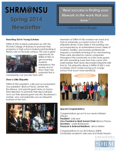 SHRM@NSU  Spring 2014 Newsletter