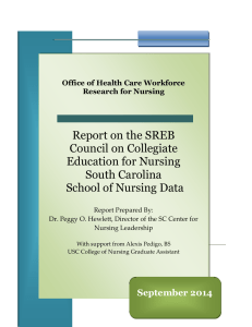 Report on the SREB Council on Collegiate Education for Nursing South Carolina