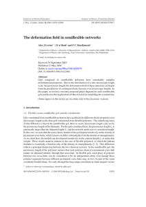 The deformation field in semiflexible networks Alex J Levine