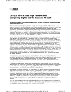 Georgia Tech Keeps High Performance Page 1 of 2