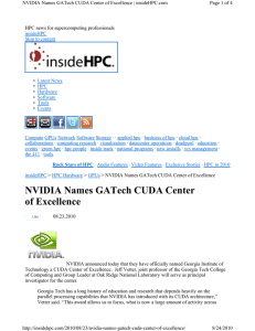 Page 1 of 4 HPC news for supercomputing professionals