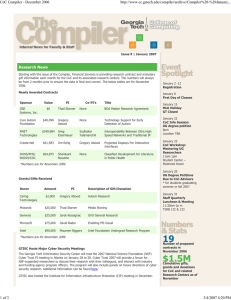 CoC Compiler - December 2006  Research News