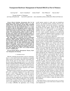 Transparent Hardware Management of Stacked DRAM as Part of Memory