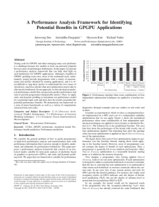 A Performance Analysis Framework for Identifying Potential Benefits in GPGPU Applications