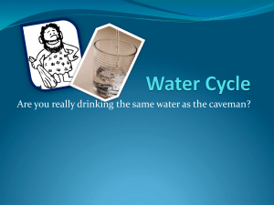 Are you really drinking the same water as the caveman?
