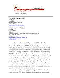 FOR IMMEDIATE RELEASE FOR MORE INFORMATION CONTACT Bill Walter
