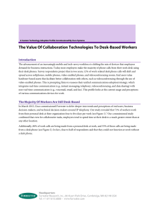 The Value Of Collaboration Technologies To Desk-Based Workers Introduction