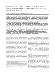 Colonoscopy in Rural Communities: Can Family Efficacious Results?