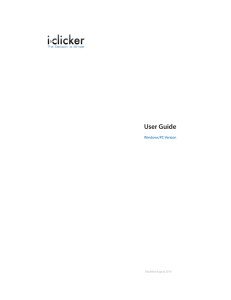 User Guide Windows/PC Version Modified August 2010