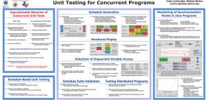 Unit Testing for Concurrent Programs