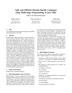 Agile and Efficient Domain-Specific Languages using Multi-stage Programming in Java Mint