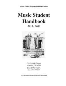 Music Student Handbook 2015 - 2016 (707) 965-6201