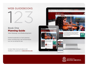 WEB GUIDEBOOKS Book One Planning Guide Web Redesign and Redevelopment