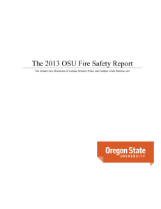 The 2013 OSU Fire Safety Report