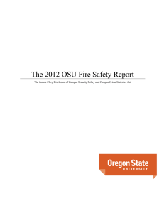 The 2012 OSU Fire Safety Report
