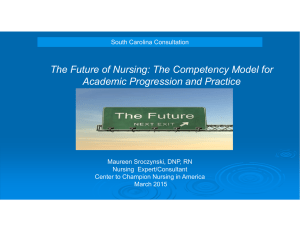 The Future of Nursing: The Competency Model for