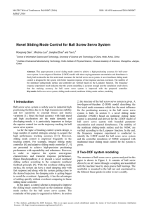 Novel Sliding Mode Control for Ball Screw Servo System