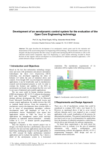 Development of an aerodynamic control system for the evaluation of the Open Core Engineering technology