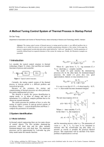 A Method Tuning Control System of Thermal Process in Startup...