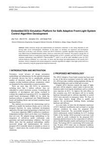 Embedded ECU Emulation Platform for Safe Adaptive Front-Light System