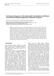 The Dynamic Responses of the Submersible Vehicle Mast with Different