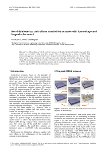 Non-initial overlap bulk silicon comb-drive actuator with low-voltage and large-displacement Chunhua Cai