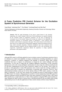 A Fuzzy Predictive PID Control Scheme for the Excitation , A
