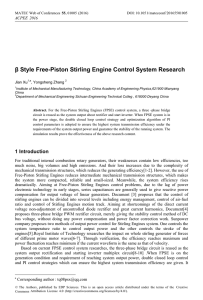 β Style Free-Piston Stirling Engine Control System Research , 201 CPEE
