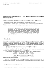 Research on De-noising of Fault Signal Based on Improved Multi-wavelets