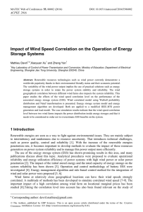 Impact of Wind Speed Correlation on the Operation of Energy , A