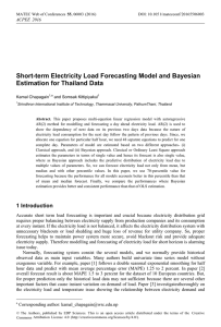 Short-term Electricity Load Forecasting Model and Bayesian Estimation for Thailand Data , 201