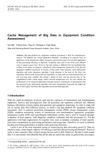 Cache Management of Big Data in Equipment Condition Assessment , A