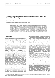 Context Quantization based on Minimum Description Length and Hierarchical Clustering