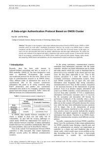 A Data-origin Authentication Protocol Based on ONOS Cluster