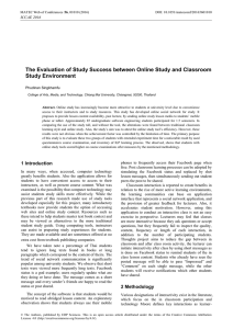 The Evaluation of Study Success between Online Study and Classroom
