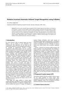 Rotation Invariant Automatic Infrared Target Recognition using G-Radon
