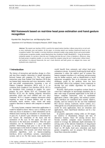 NUI framework based on real-time head pose estimation and hand... recognition  Hyunduk Kim, Sang-Heon Lee