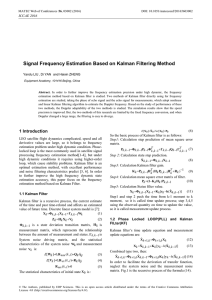 Signal Frequency Estimation Based on Kalman Filtering Method