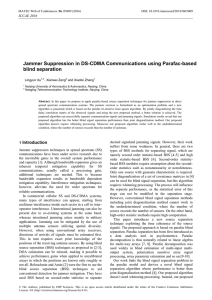 Jammer Suppression in DS-CDMA Communications using Parafac-based blind separation  Lingyun Xu