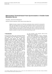 Multi-windows Threshold-based Frame Synchronization in Variable Coded Modulation Service