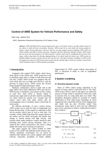 Control of AWD System for Vehicle Performance and Safety