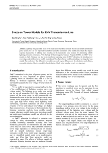 Study on Tower Models for EHV Transmission Line