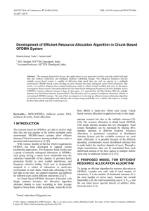 Development of Efficient Resource Allocation Algorithm in Chunk Based OFDMA System