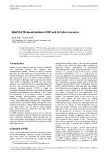 WAVELETS based wireless VOIP and its future scenario  Sarvjit Singh