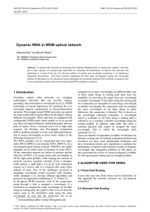 Dynamic RWA in WDM optical network Harpreet Kaur and Munish Rattan
