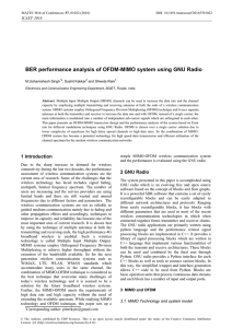 BER performance analysis of OFDM-MIMO system using GNU Radio  M.Ushamahesh Singh